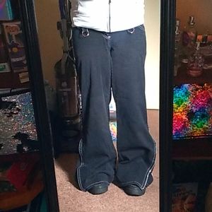 Tripp zipper Wide Leg O Ring Jeans Pants 11